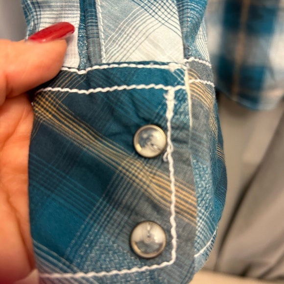 50%off w♥️ BKE Buckle Distressed Stitched Western Shirt athletic Fit XL 0130 #44 - Picture 8 of 10